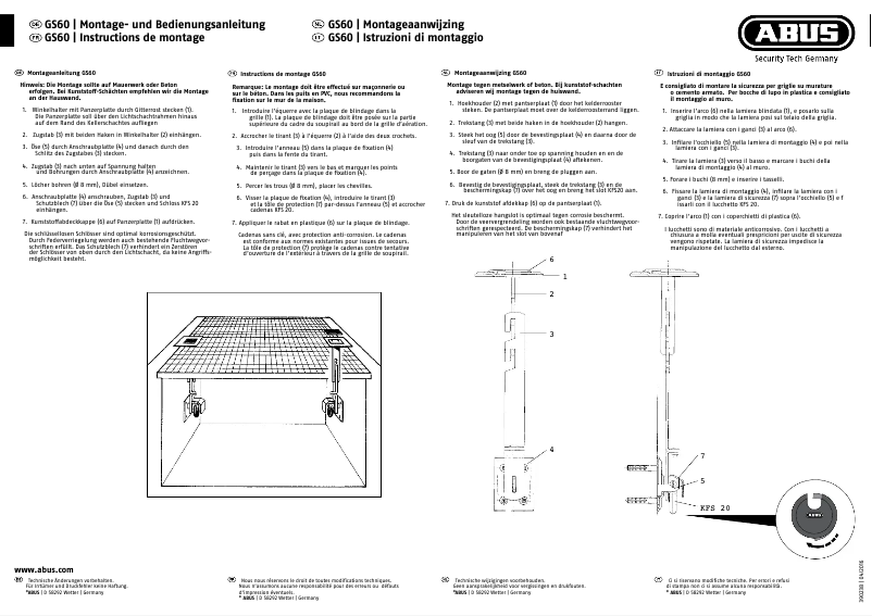 Página 1 del manual Manual de instrucciones Abus GS60