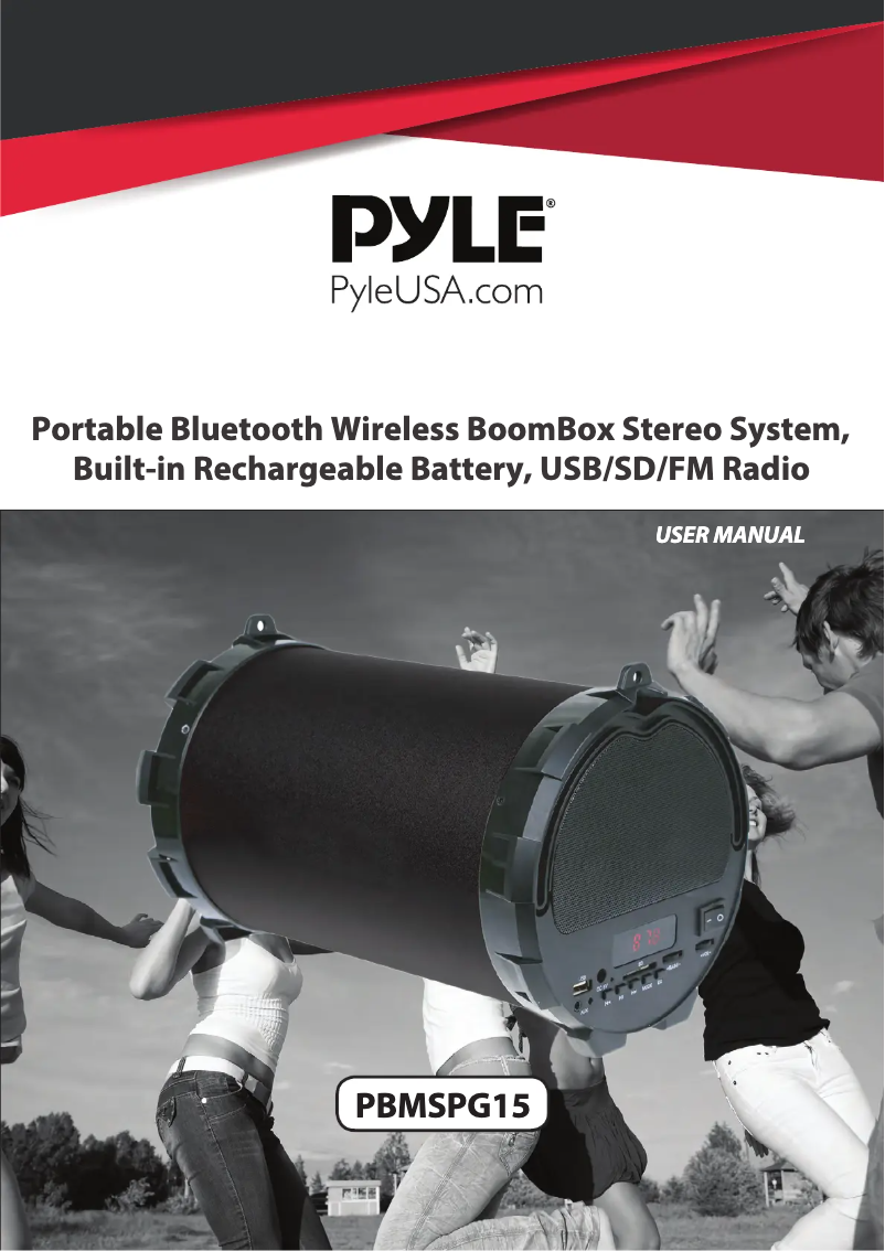 Page n°1 - Manuel utilisateur Pyle PBMSPG15