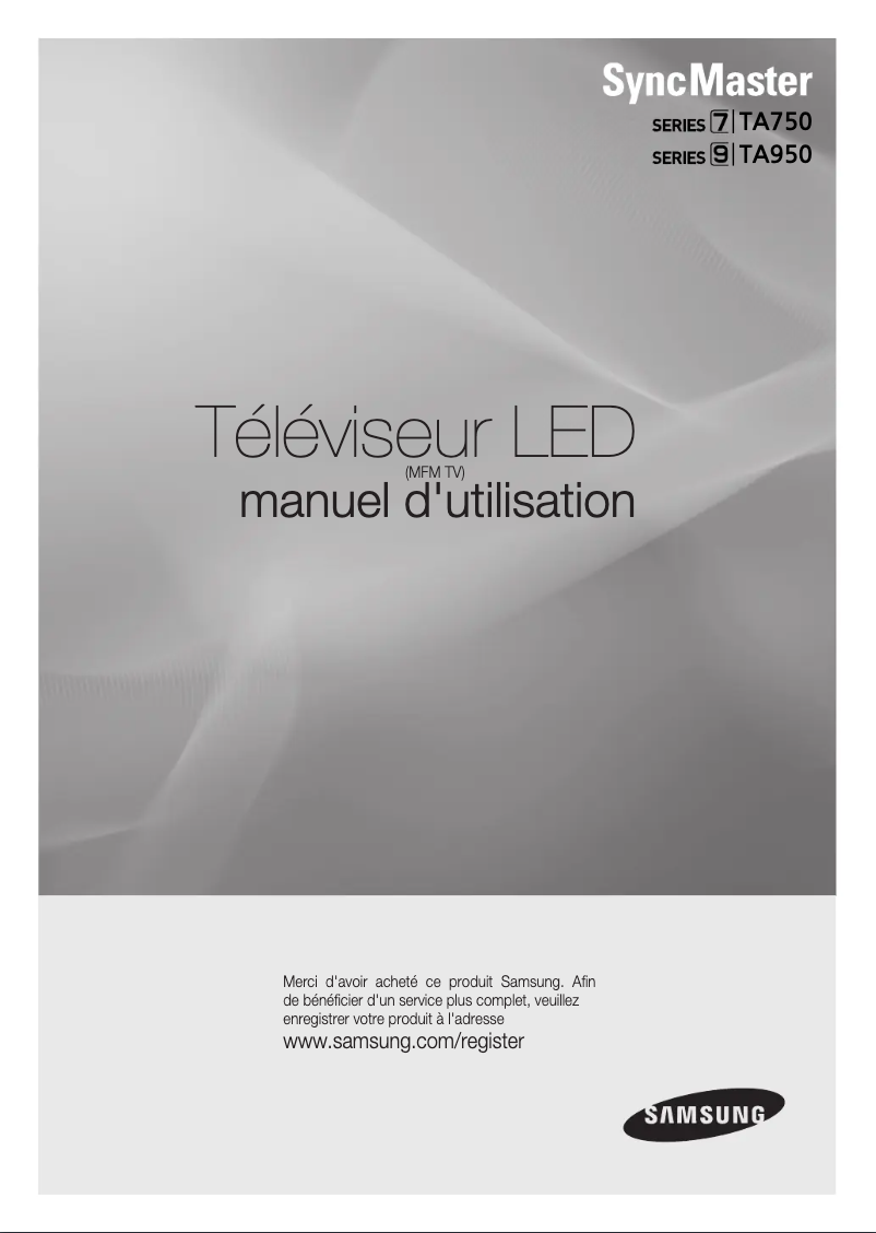 Page 1 de la notice Manuel utilisateur Samsung SyncMaster T23A750