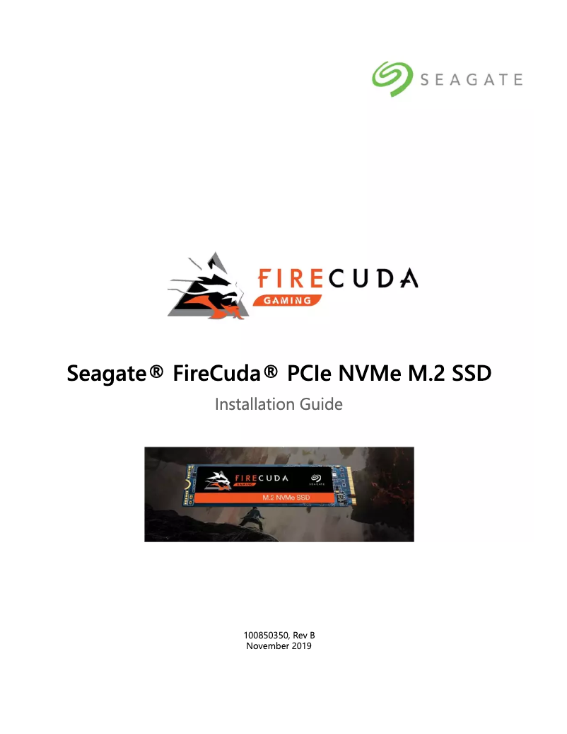 Página 1 del manual Guía de instalación Seagate FireCuda