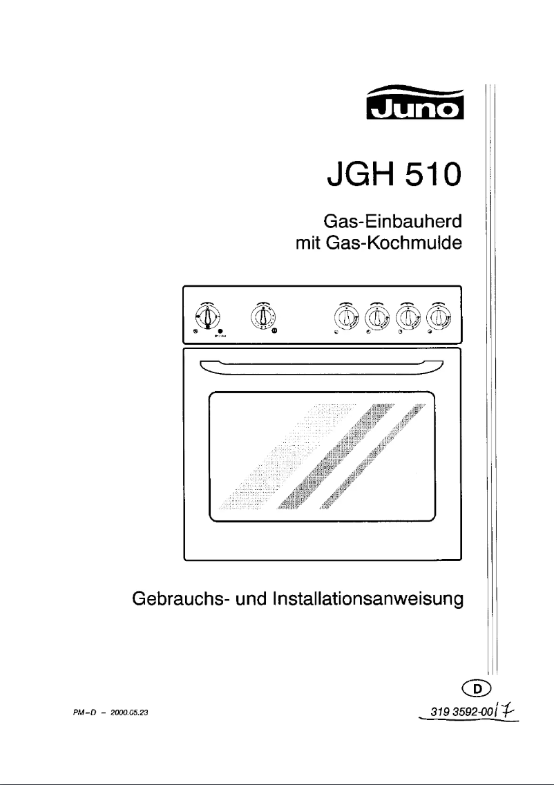 Image de la première page du manuel de l'appareil JGH510BFG