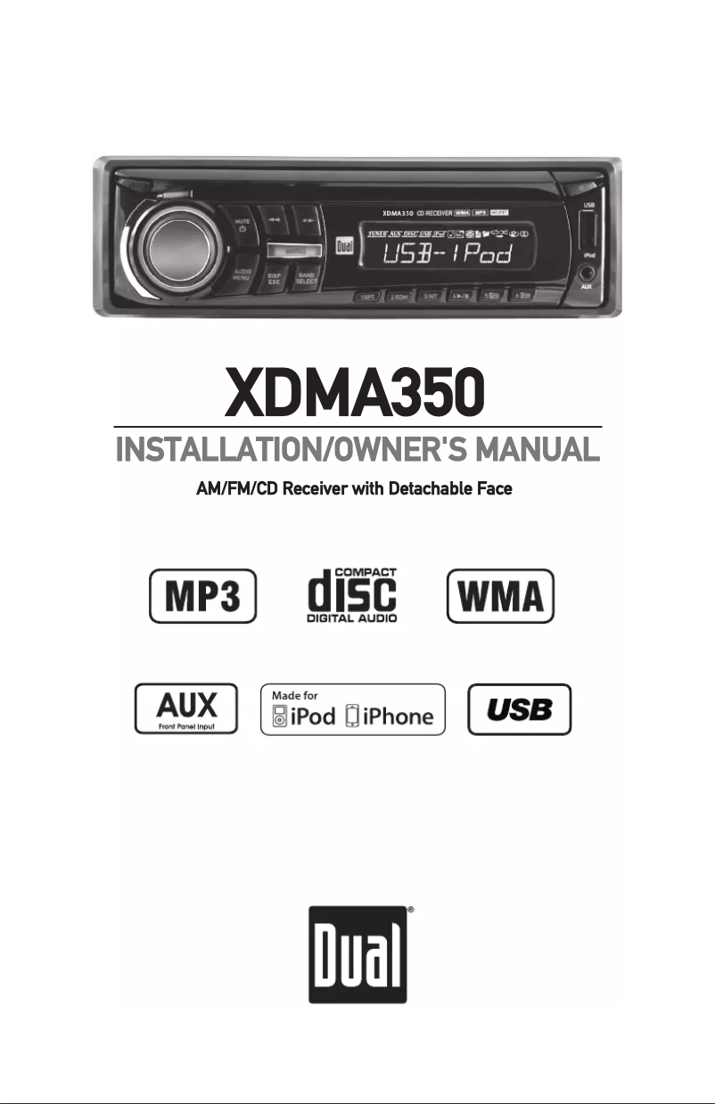 Page 1 de la notice Manuel utilisateur Dual XDMA350