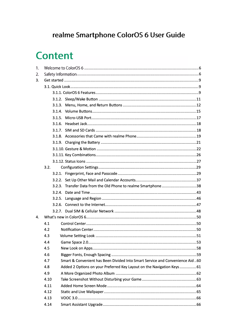 Page 1 de la notice Manuel utilisateur Realme 5i