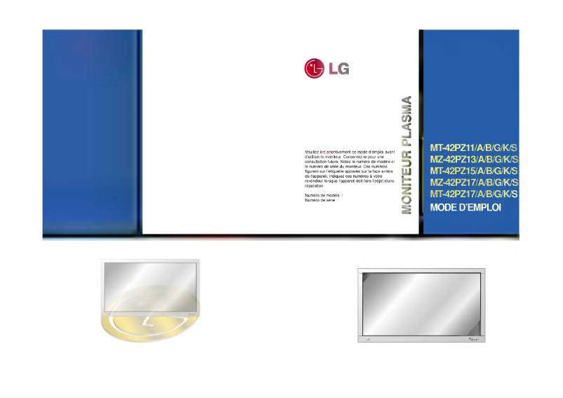 Page n°1 - Manuel utilisateur LG MZ-42PZ17
