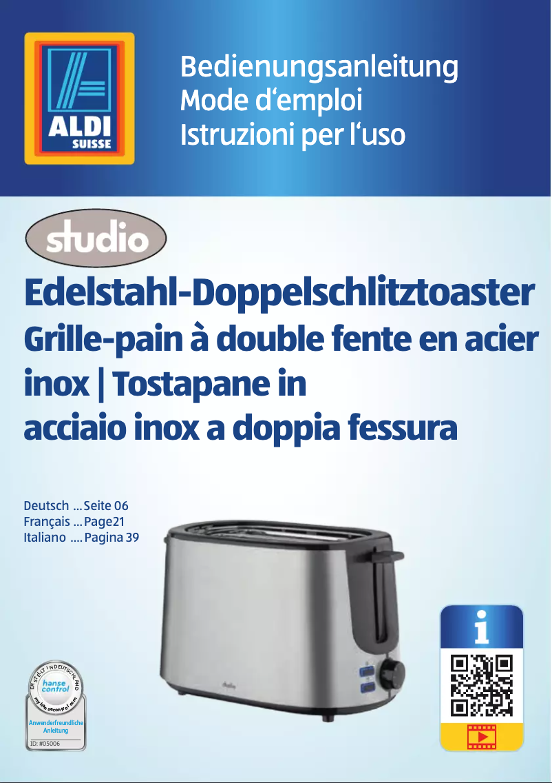 Image de la première page du manuel de l'appareil GT-Tds-eds-05-CH