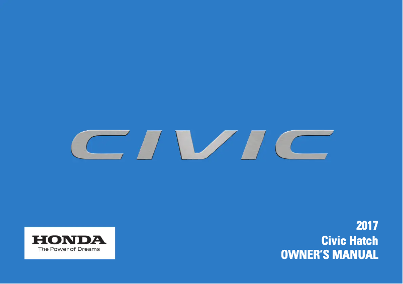 Página 1 del manual Manual de usuario Honda Civic Si Sedan (2017)