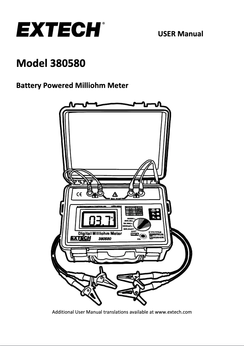 Image de la première page du manuel de l'appareil 380580