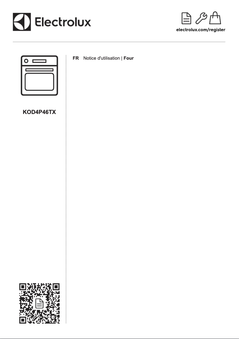 Page 1 de la notice Manuel utilisateur Electrolux KOD4P46TX