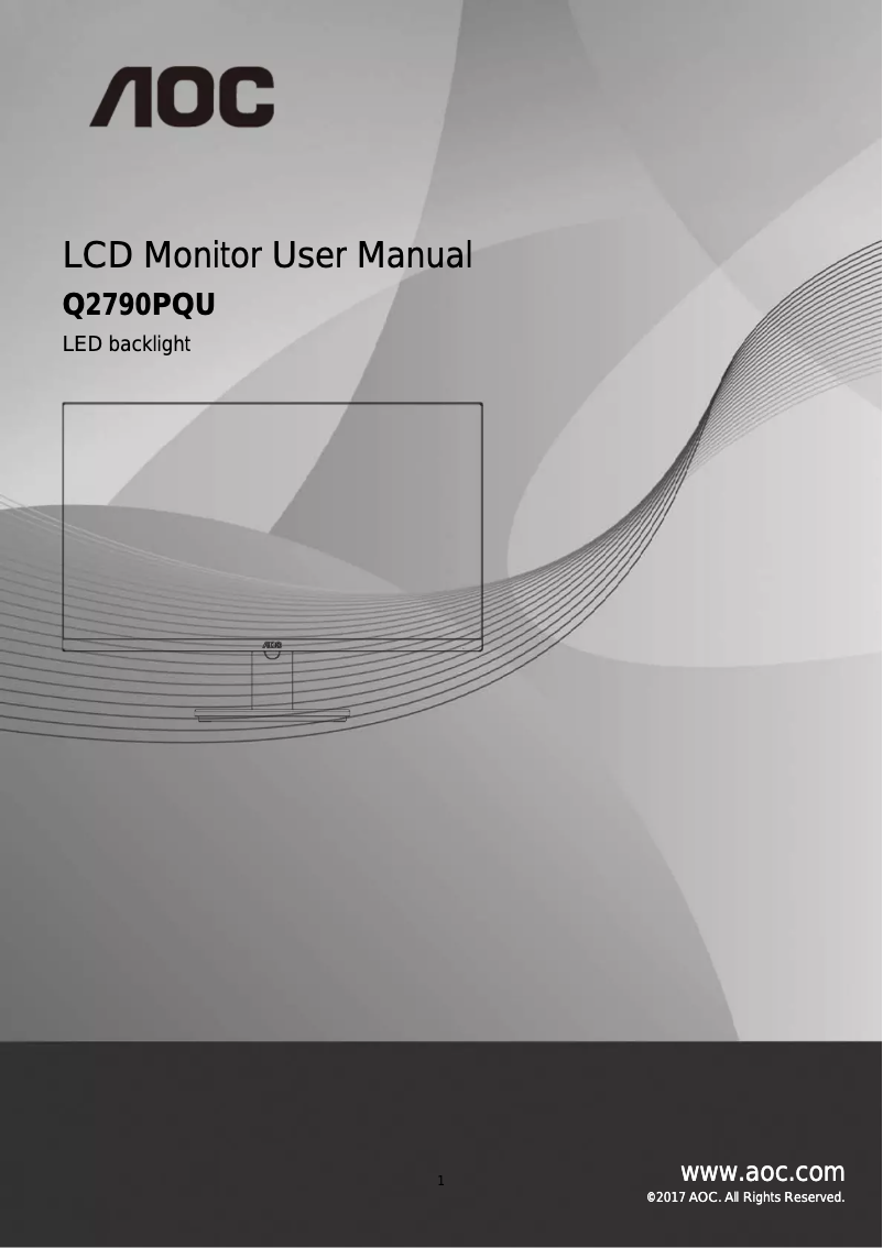 Image de la première page du manuel de l'appareil Q2790PQU
