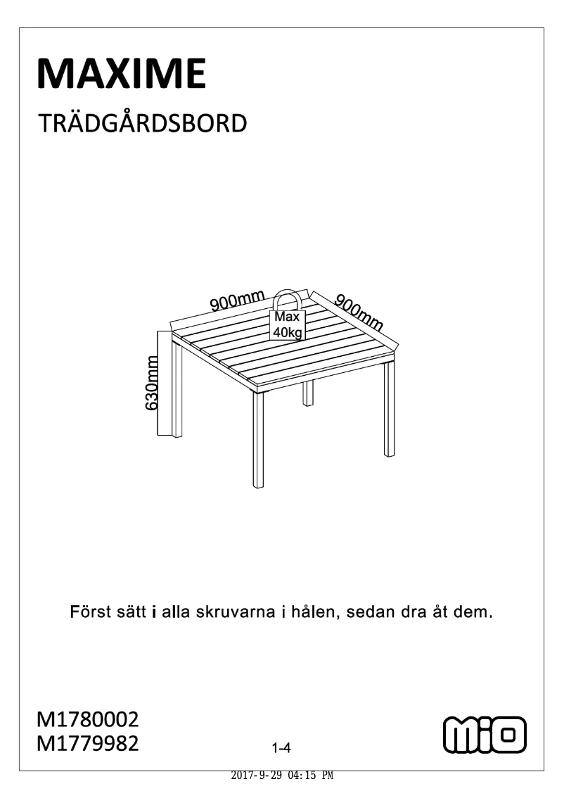 Page n°1 - Manuel utilisateur Mio Maxime