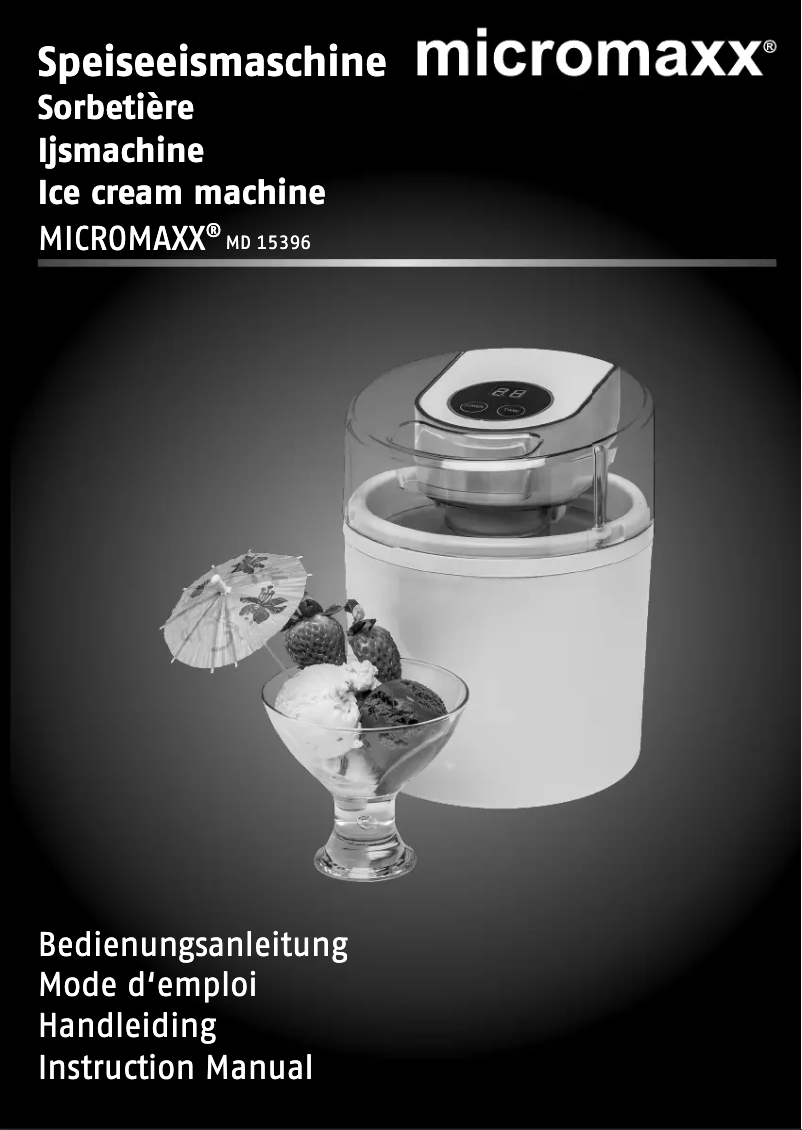 Page 1 de la notice Manuel utilisateur Micromaxx MD 15396
