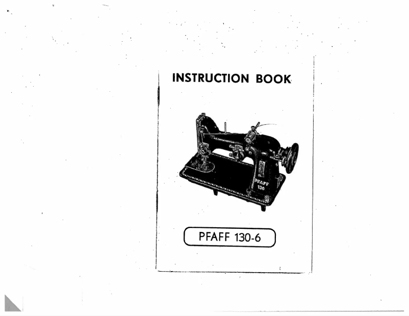 Page n°1 - Manuel utilisateur Pfaff 130