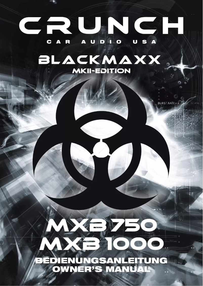 Page 1 de la notice Manuel utilisateur Crunch MXB 1000