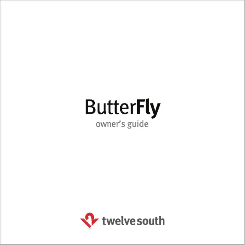 Page n°1 - Manuel utilisateur Twelve South ButterFly