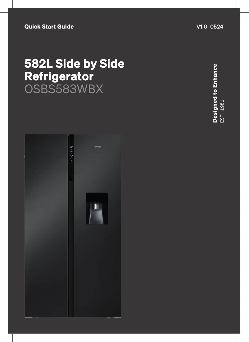 Page n°1 - Guide de démarrage rapide Omega OSBS583WBX