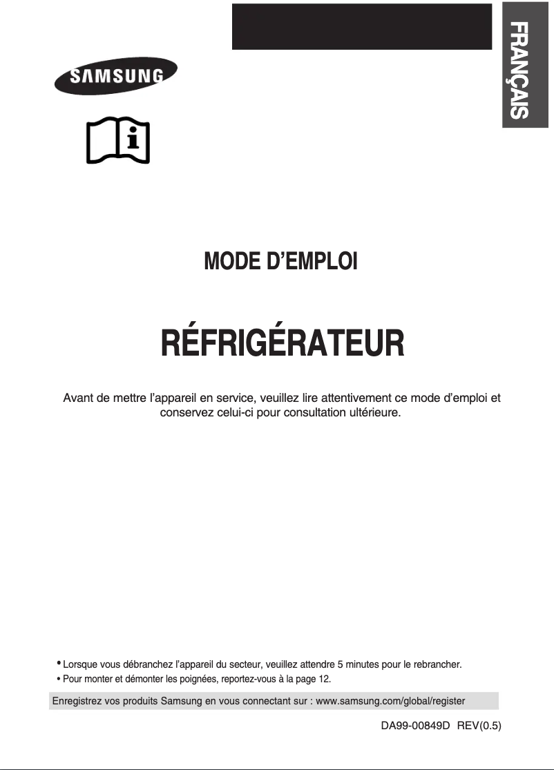 Page n°1 - Manuel utilisateur Samsung RT53EASW