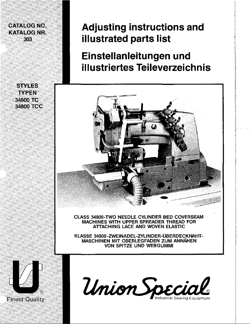 Page 1 de la notice Manuel utilisateur Union Special 34800TC