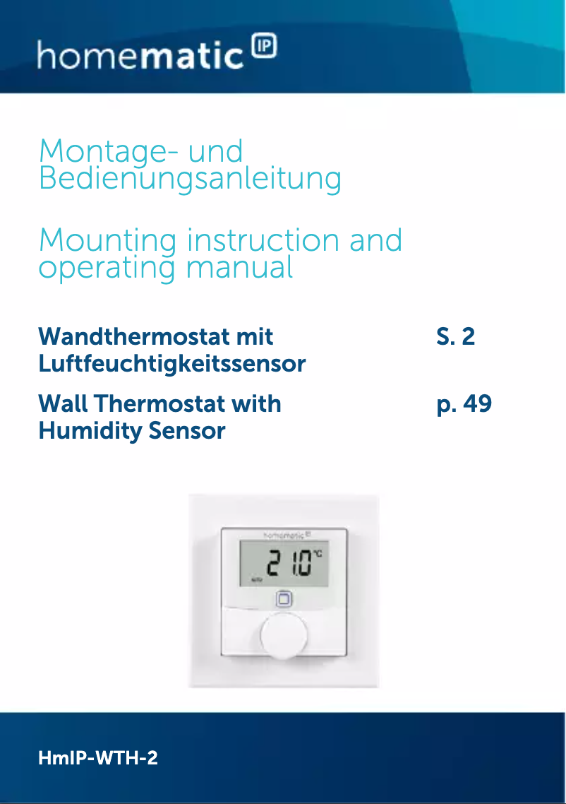 Página 1 del manual Manual de usuario eQ-3 HmIP-WTH-2