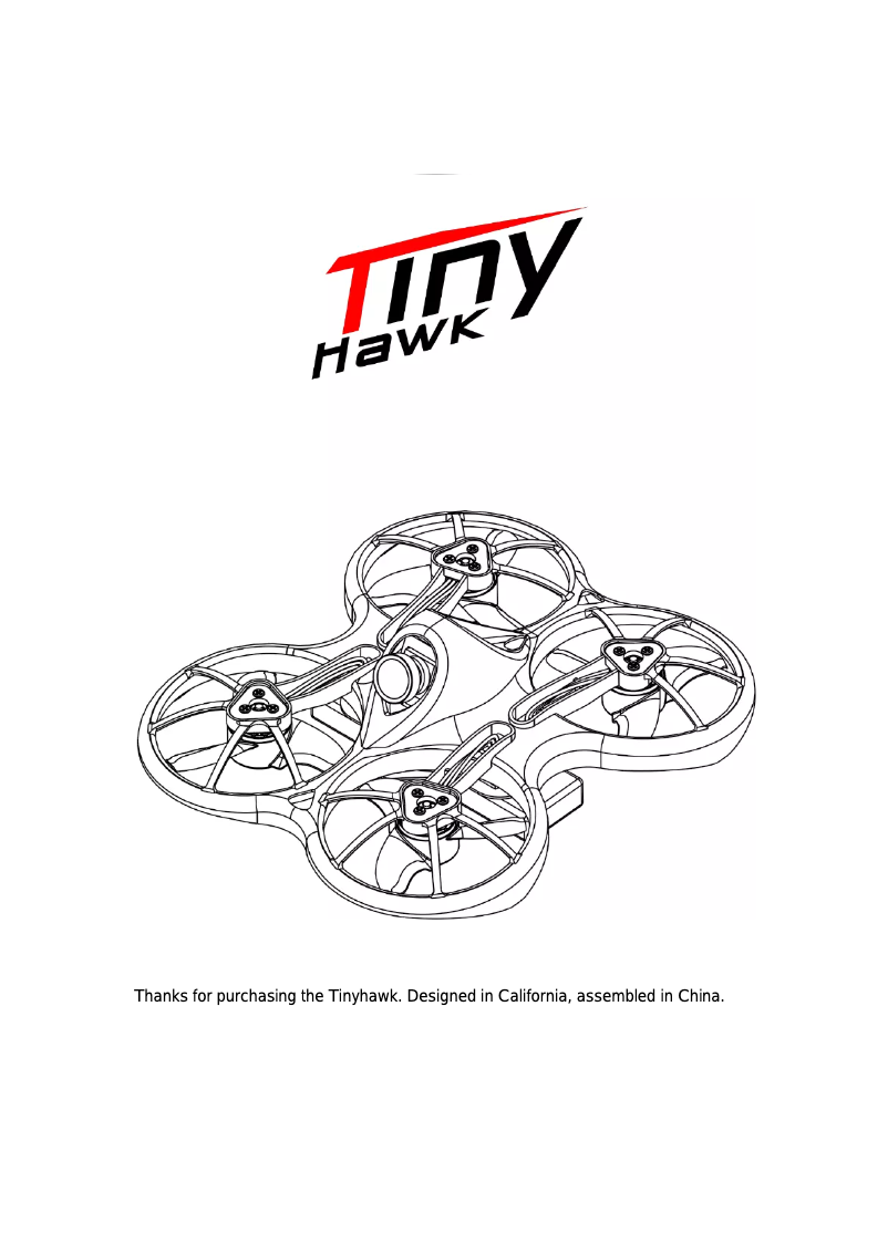 Page 1 de la notice Manuel utilisateur Emax Tinyhawk