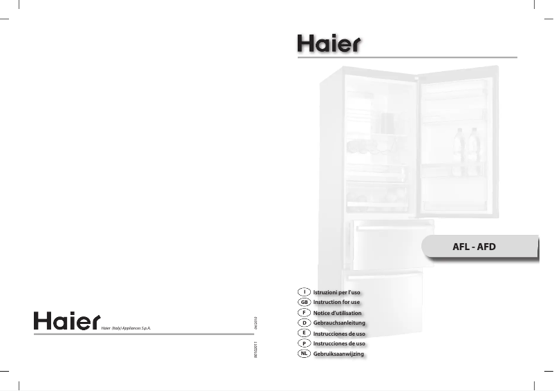 Page 1 de la notice Manuel utilisateur Haier AFL631CX