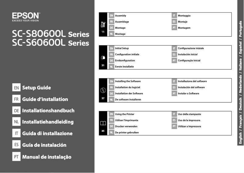 Image de la première page du manuel de l'appareil SureColor SC-S60600L