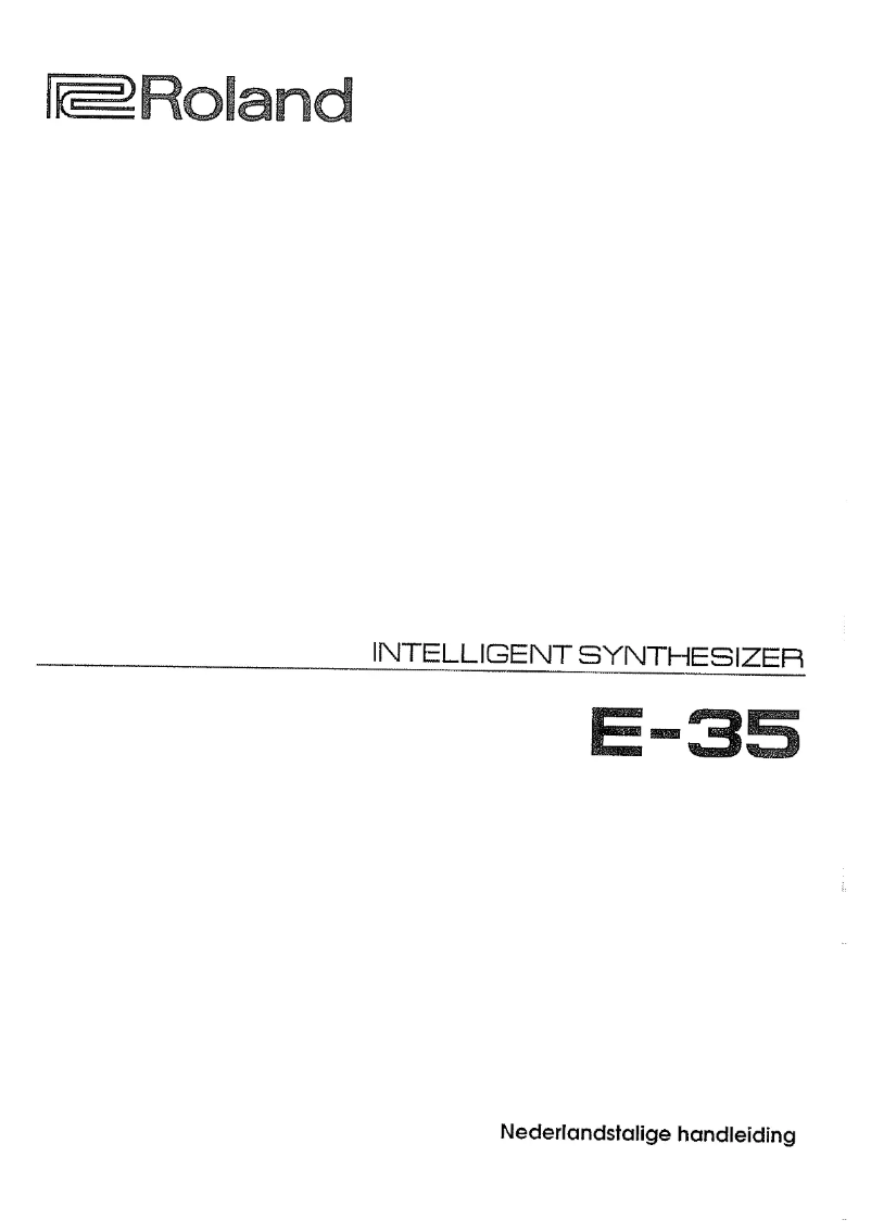 Page n°1 - Manuel utilisateur Roland E-35