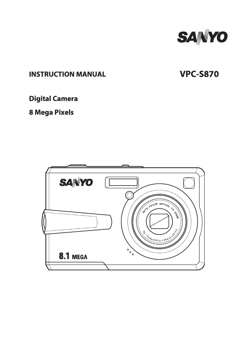 Página 1 del manual Manual de usuario Sanyo VPC-S870