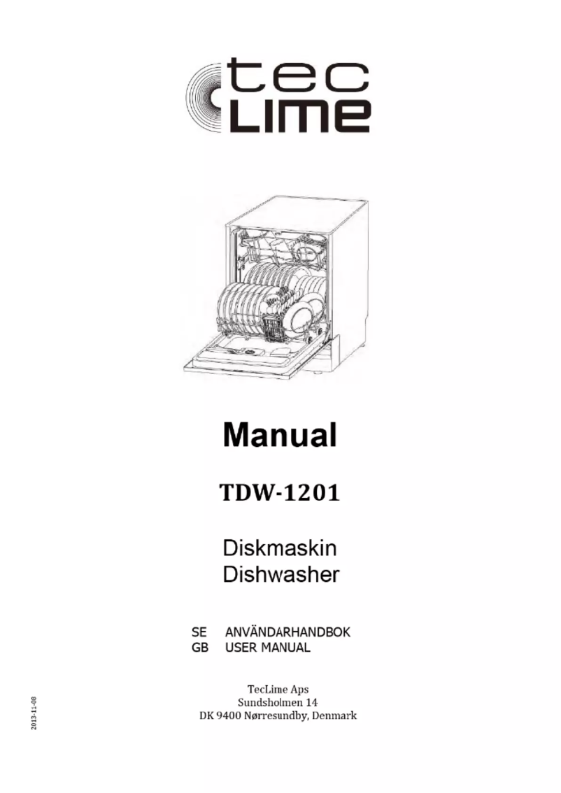 Page n°1 - Manuel utilisateur TecLime TDW-1201
