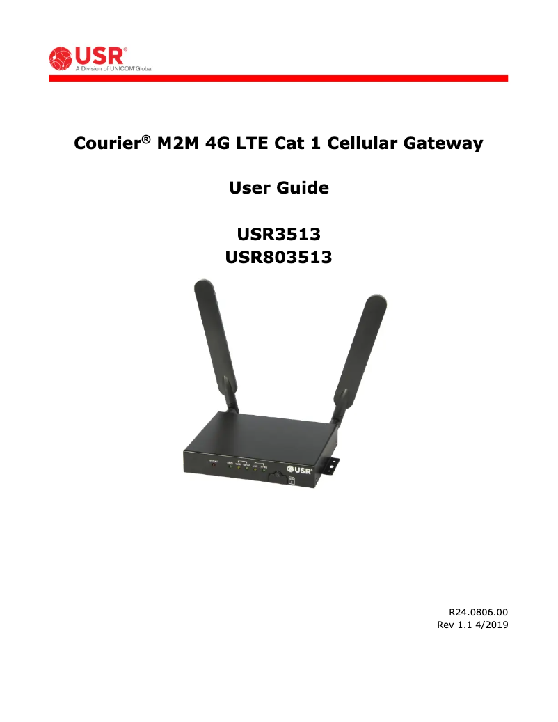 Page n°1 - Manuel utilisateur USRobotics Courier USR3513