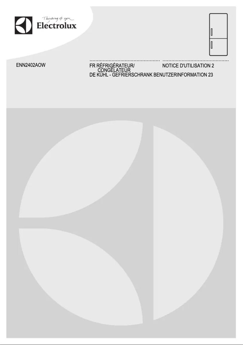 Page n°1 - Manuel utilisateur Electrolux ENN2402AOW