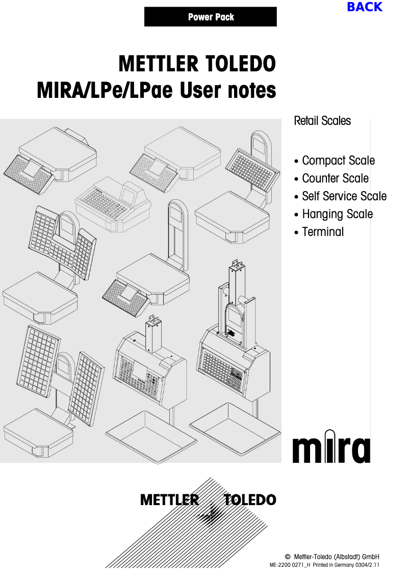 Page 1 de la notice Manuel utilisateur Mettler Toledo LPe