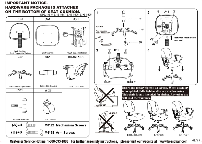Page n°1 - Manuel utilisateur Boss B307