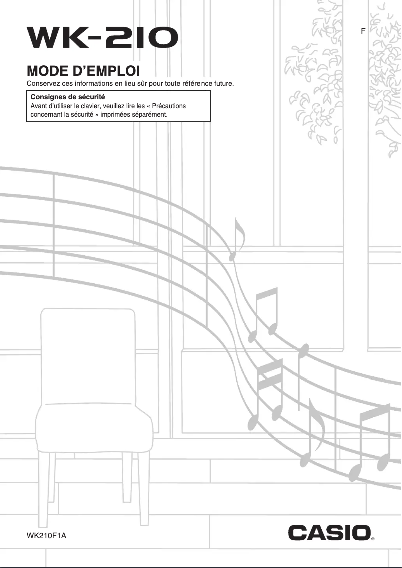 Page 1 de la notice Manuel utilisateur Casio WK-210
