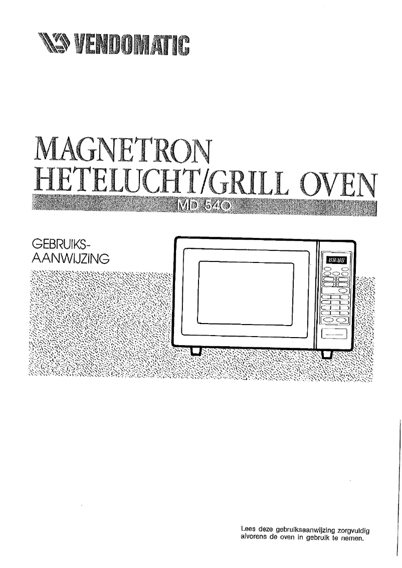Image de la première page du manuel de l'appareil MD 540