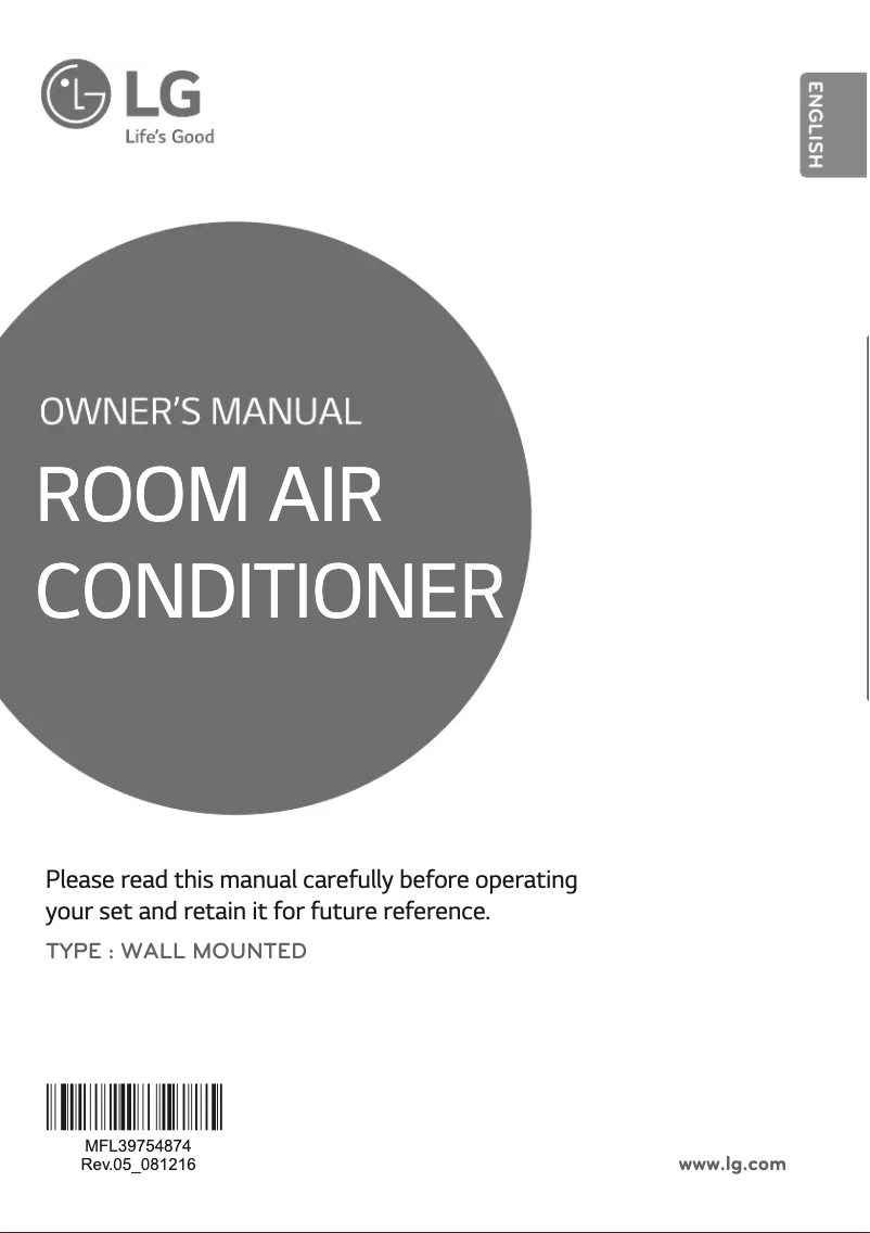 Page 1 of the manual User Manual LG JSUQ12TUXA