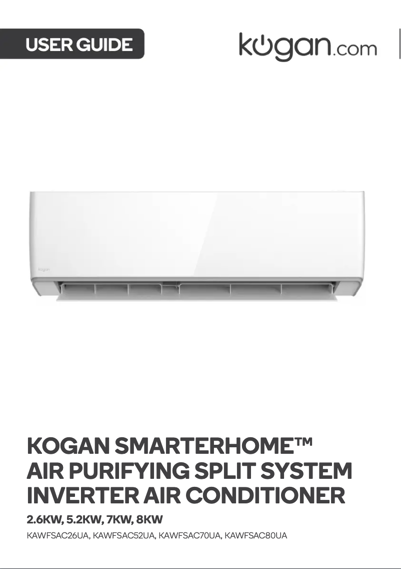 Image de la première page du manuel de l'appareil KAWFSAC52UA