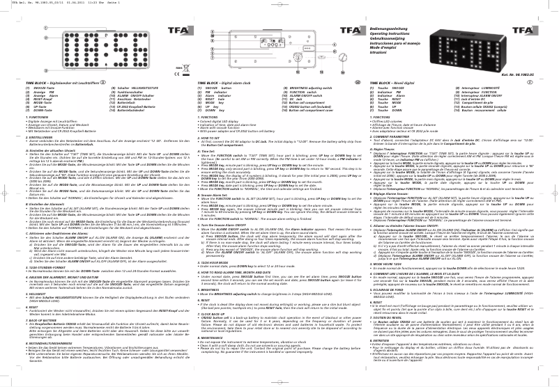 Page n°1 - Manuel utilisateur TFA 98.1083