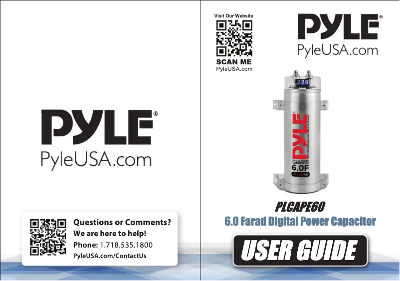 Page 1 de la notice Manuel utilisateur Pyle PLCAPE60