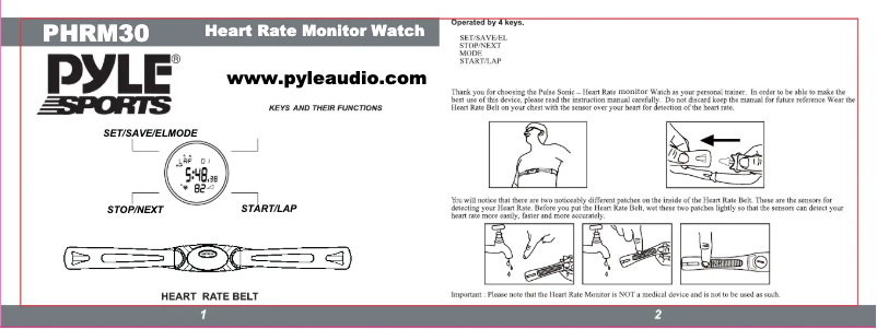 Page n°1 - Manuel utilisateur Pyle PHRM30