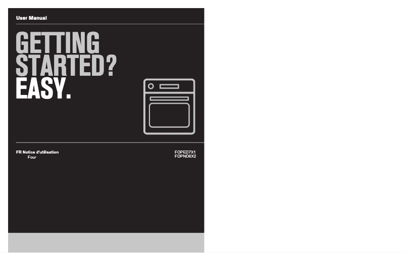 Page 1 de la notice Fiche technique Electrolux FOPND6X2