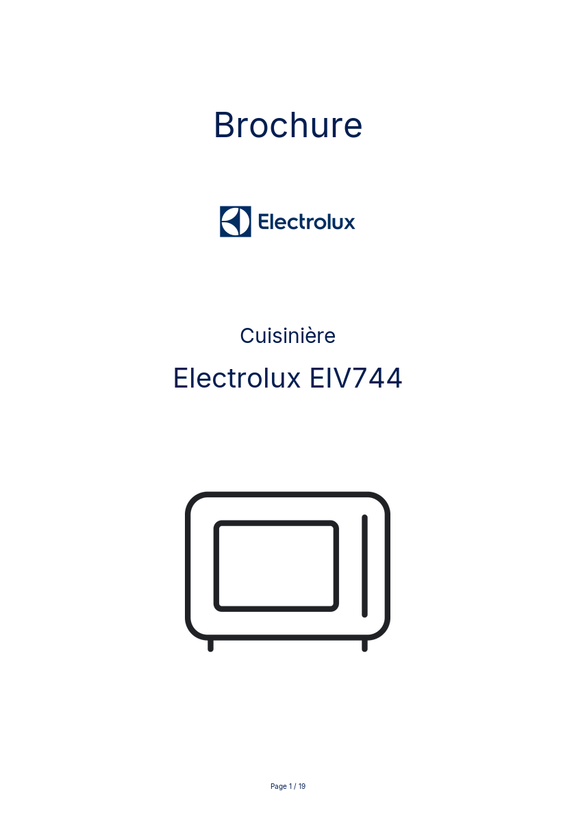Page n°1 - Brochure Electrolux EIV744