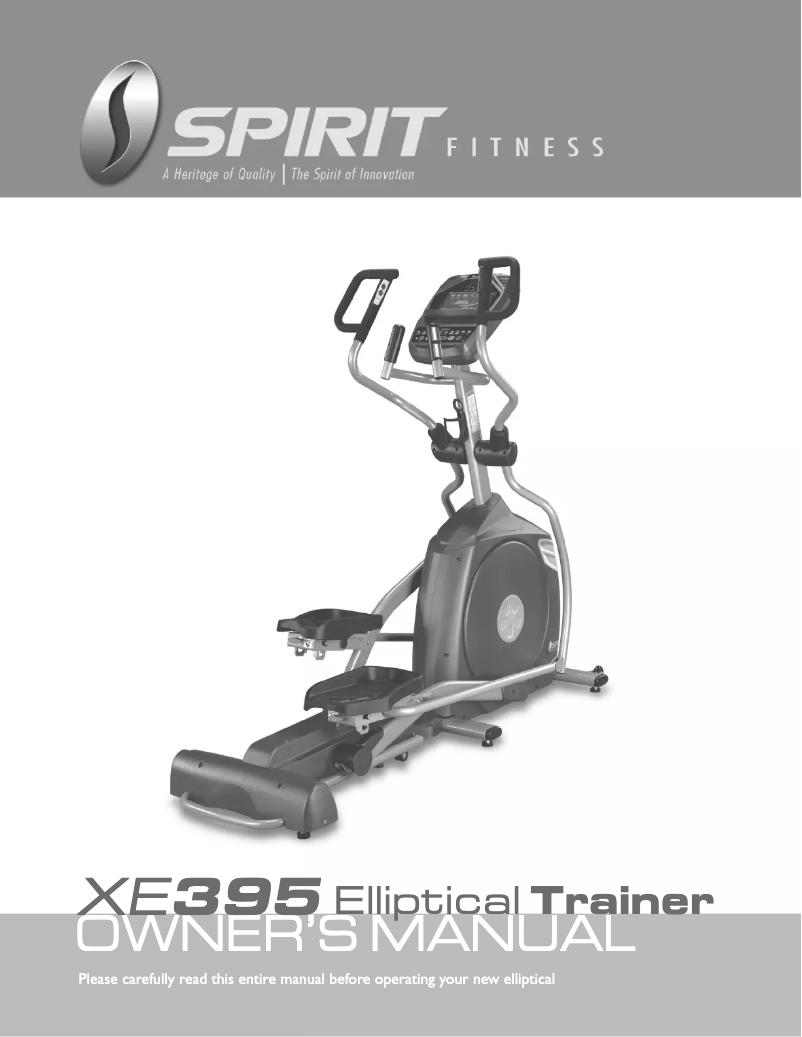 Página 1 del manual Manual de usuario Spirit XE-395