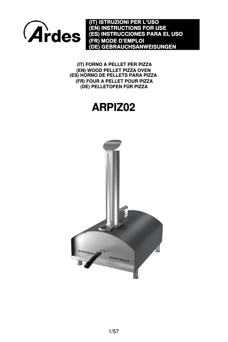 Image de la première page du manuel de l'appareil ARPIZ02