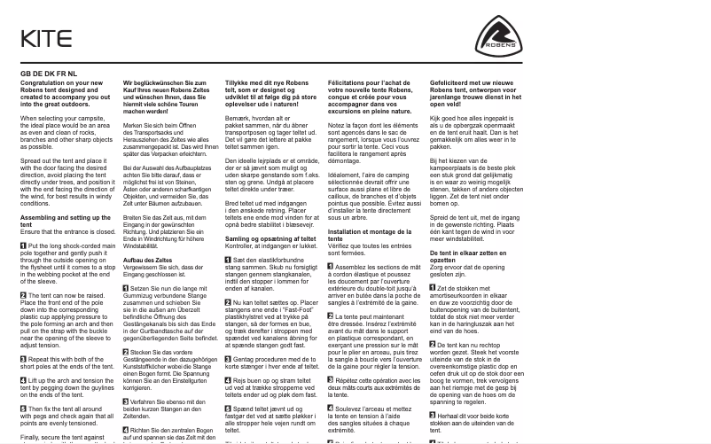 Page 1 of the manual User Manual Robens Kite
