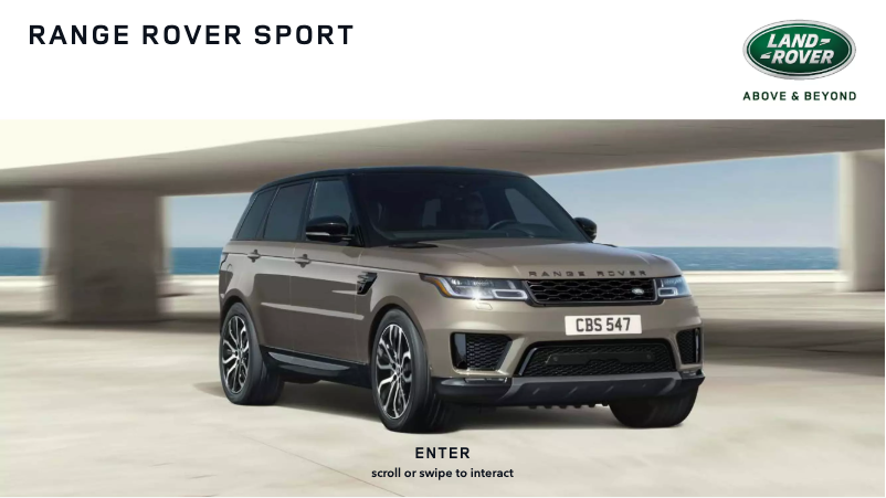Image de la première page du manuel de l'appareil Range Rover Sport (2020)