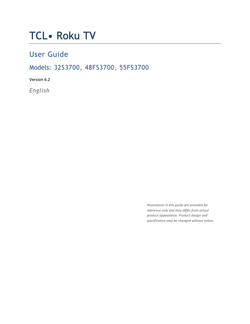 Página 1 del manual Manual de usuario TCL Roku 48FS3700