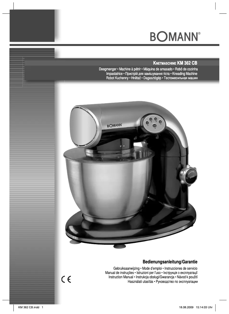Page 1 de la notice Manuel utilisateur Bomann KM 362 CB
