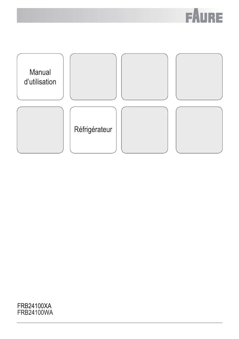 Page n°1 - Manuel utilisateur Faure FRB24100XA