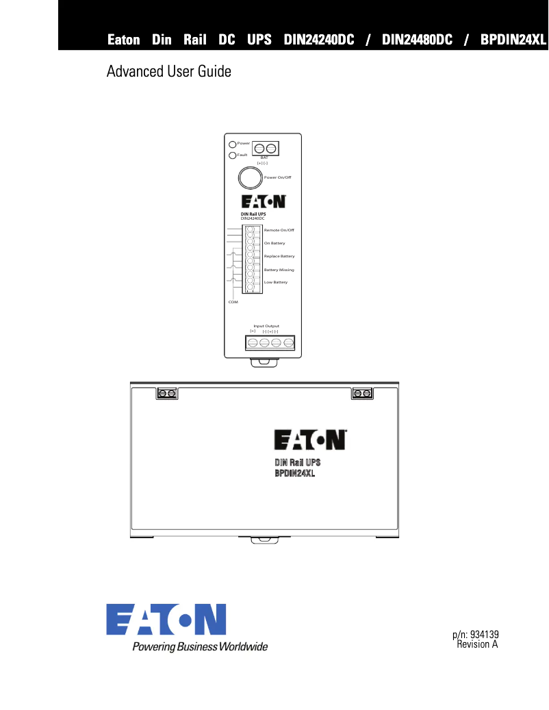 Page n°1 - Manuel utilisateur Tripp Lite DIN24480DC