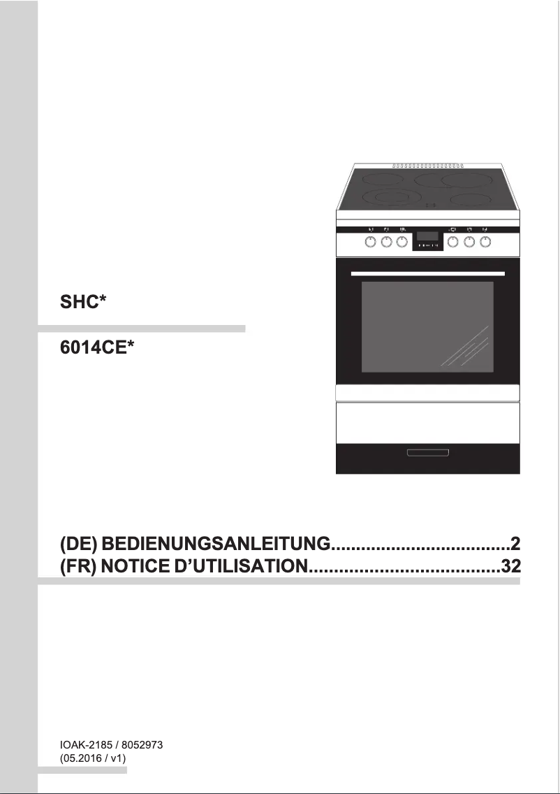 Page 1 de la notice Manuel utilisateur Amica SHC 11685 W